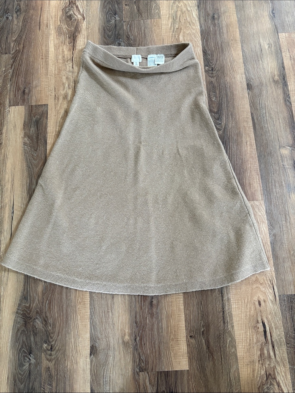 H&M Camel A-Line Knit Skirt
